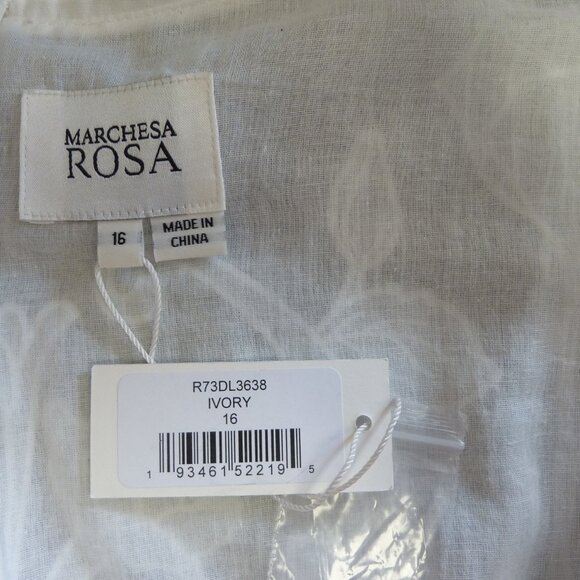 Marchesa Rosa Calla Embroidered Tiered Maxi Dress - Picture 16 of 16